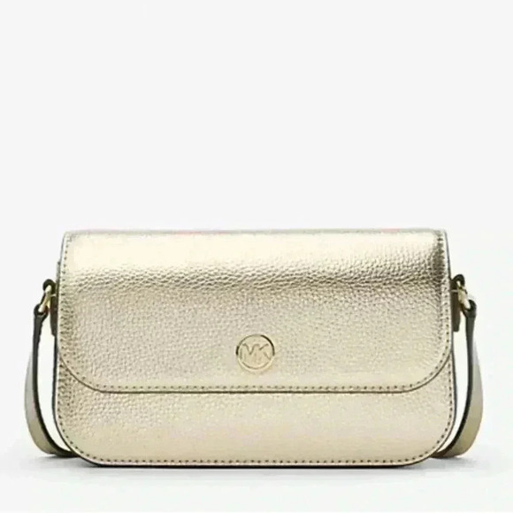 Michael Kors Jet Set Travel Gold Crossbody Bag Women's Casual - Picture 1 of 8